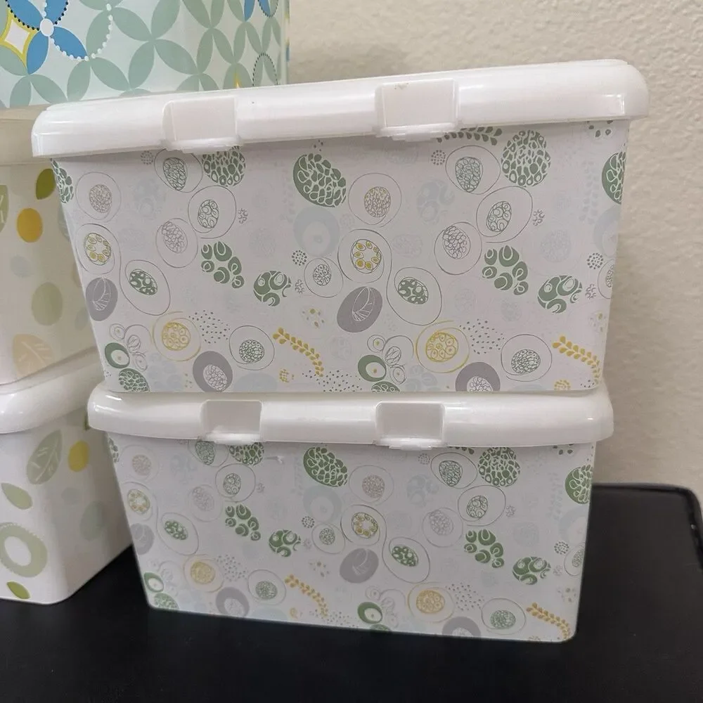 Huggies Baby Wipes Lot Of 5 EMPTY Containers Blue Green Pop Up Refillable
